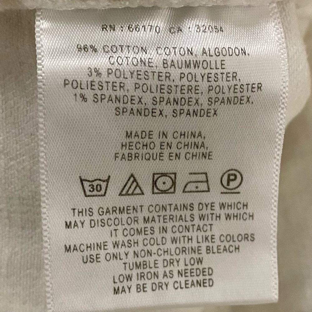 Pilcro and the Letterpress Script Jean Shorts Women’s Size 26 White Denim - Picture 9 of 10